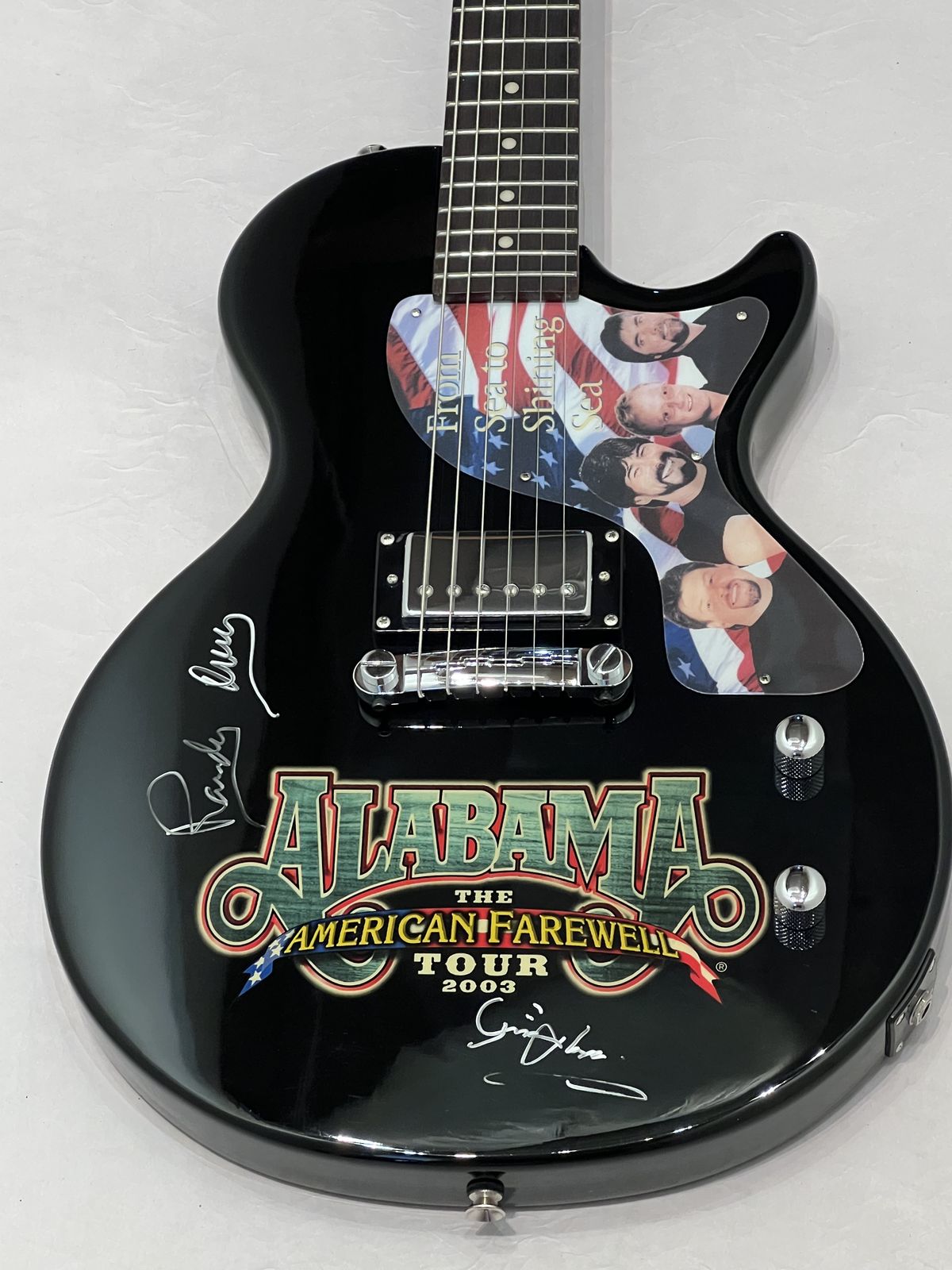 Signed Epiphone Alabama American Farewell Tour 2003 limited-edition guitar